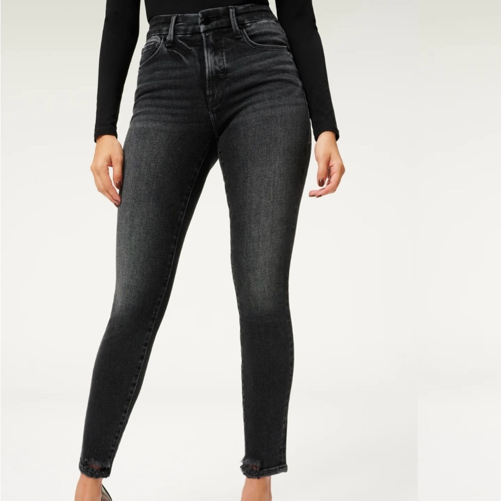 Good American black skinny jeans